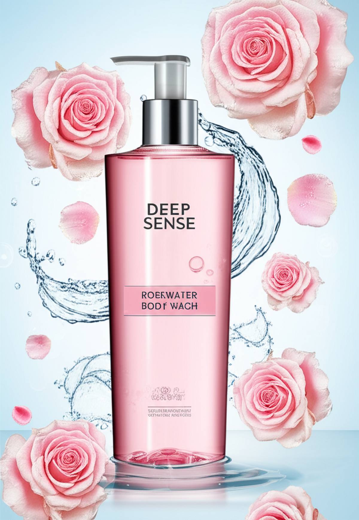 خرید شامپو بدن دیپ سنس گلاب سی گل | مناسب انواع پوست